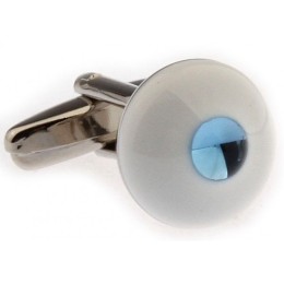 Mansetinööbid - valge email sinise kiviga